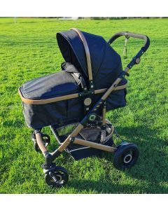 2 in 1 two-way baby stroller with bassinet black IN STOCK