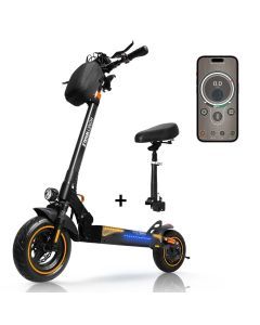 1200W 45KM/H 10inch Tubeless Tire -Seated -Turning Indicator Folding Electric Scooter T4-A