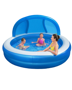 Bestway 241x 241x140CM Inflatable Swim Center Family Pool with Sunshade