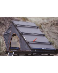 Triangle rooftop tent mounted rack
