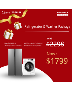 Relaxed Life Refrigerator & Washer Package - MDRS710SBF02AP+MFC80-JS1403B/C14E-AU(45)
