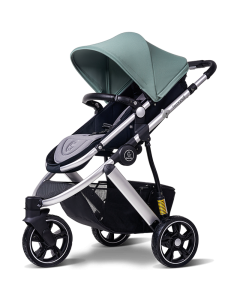 Three Wheels High Landscape Baby Stroller-Green (Promotion)