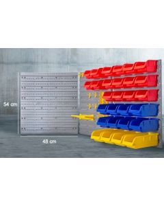 44 Parts Storage Bin Rack Wall-Mounted
