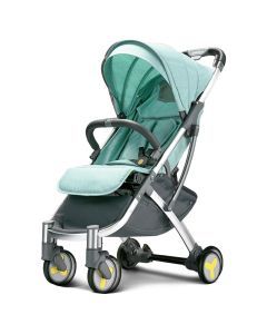 Four Wheels Lightweight Folding Baby Stroller-Green