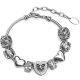 18K White Gold Charm Bracelet with 9 FREE charms 