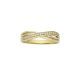 9ct Yellow Gold Crossover Ring with CZ