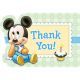 Mickey Mouse 1st Birthday Thank You Cards