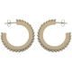 Gold Hoop Earrings with Gold beads 