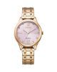 Ladies Rose Gold Citizen Eco-Drive Watch with Lavendar Dial