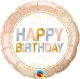 Happy Birthday metallic mixed dots foil balloon