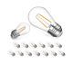 15 Pack S14 2W LED Screw E26 Filament Dimmable Festoon Light Bulb - Warm White