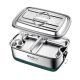 Leakproof 304 Stainless Steel Bento Lunch Box 2L-2 Grids with Bento Bag