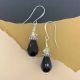 Large Black drop earrings with AAA Grade crystals 