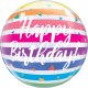 Bubble balloon - Birthday Bright Rainbow Stripes