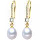 18K Gold Pearl Drop Earrings 