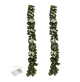 2 x 180cm Christmas Garland Fireplace Staircase Holiday Decorations - Green and Silver