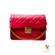 Quilted Cross Body Bag - Raspberry Red