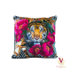 Peony Tiger Velvet Cushion