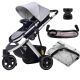 Three Wheels Baby Stroller with All Accessories-Preium Grey