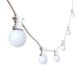 15m 20 Bulbs White Cable Frosted Bulb Connectable Weatherproof Outdoor Festoon Lights