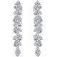 18K White Gold Chandelier Crystal Bridal Earrings 