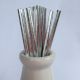 Vintage paper straws - Metallic Silver - 25pk