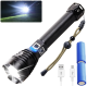 XHP90 3000LM Tactical 3 Mode Zoom Flashlight LED Hunting Torch