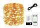 2 Way Powered USB and Battery 10m Copper Wire Battery Seed String Lights with Remote Control - Warm White