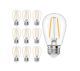 10 Pack S14 2W LED Screw E26 Filament Dimmable Festoon Light Bulb - Warm White