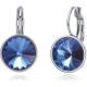 Silver Drop Earrings Crystal 