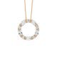 Rose Gold Plate Circle Necklace