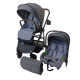 Big Winter Sale Travel system four wheel baby stroller with car seat Grey IN STOCK
