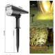 Solar 7 LED Outdoor Waterproof Garden Tree Projector Spotlight - Warm White