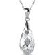 Crystal Pendant Necklace with Silver chain 