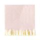 Baby Pink Fringed cocktail napkins
