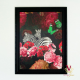 Limited Edition Zebra Rose Ornate Frame Wall Art