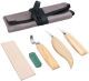 Wood Carving Tools, 5 in 1 Carving Kit Wood Carving Tools Set- Includes Carving Hook Knife, Whittling Knife, Chip Carving Knife, Carving Knife Sharpener for Spoon Bowl Cup Kuksa Woodworking