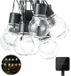4.5m 30 LEDs Solar Clear Bulb Festoon String Fairy Lights - Warm White