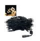 10m Black Rubber Cable Extension Set Outdoor Waterproof String Fairy Lights - Warm White