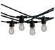15m 20 Bulbs Black Cable S14 Bulb Connectable Weatherproof Outdoor Festoon Lights