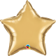 Star shaped foil balloon - chrome gold