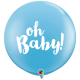 Giant Oh Baby print balloon - blue