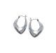 Sterling Silver Assymetric Hoop Earrings