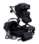 3 IN 1 four wheels baby stroller & compatible baby car seat with bassinet Black IN STOCK
