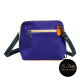 Purple, Grey and Orange Leather Bag