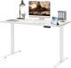 Electric Height Adjustable Standing Desk Sit Stand Desk Adjustable Desk Stand Up Desk with Memory Smart Pannel EF1 Series(120 * 60cm, white frame+white desktop)