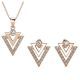 Rose Gold Crystal Geometric Jewellery Set 
