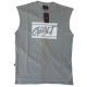 Muscle Tee - White on Grey