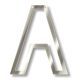Silver acrylic mirror bunting letter A