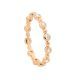 Rose Gold Plate Bubble Band with CZ